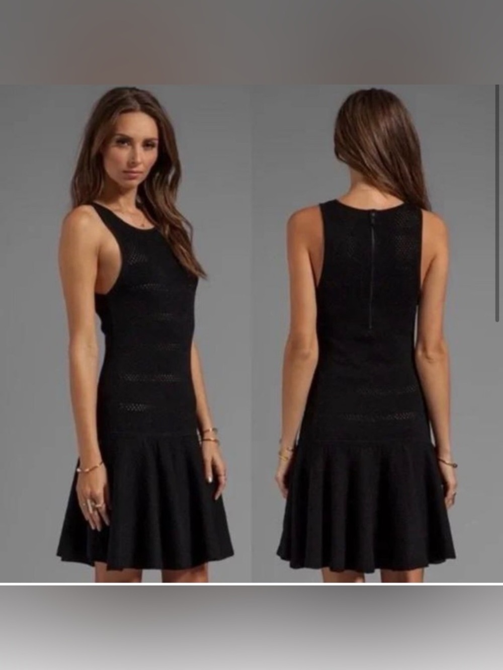 NWT Alice and Olivia Cecile Drop Waist Knit Dress